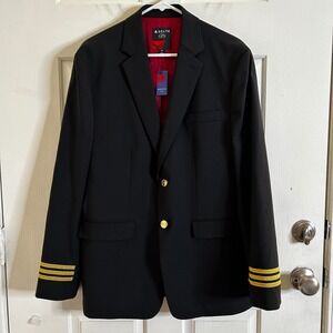 NWT Delta GPS Apparel Pilot Blazer Men's 40 Black Cordura Wool Blend Stretch